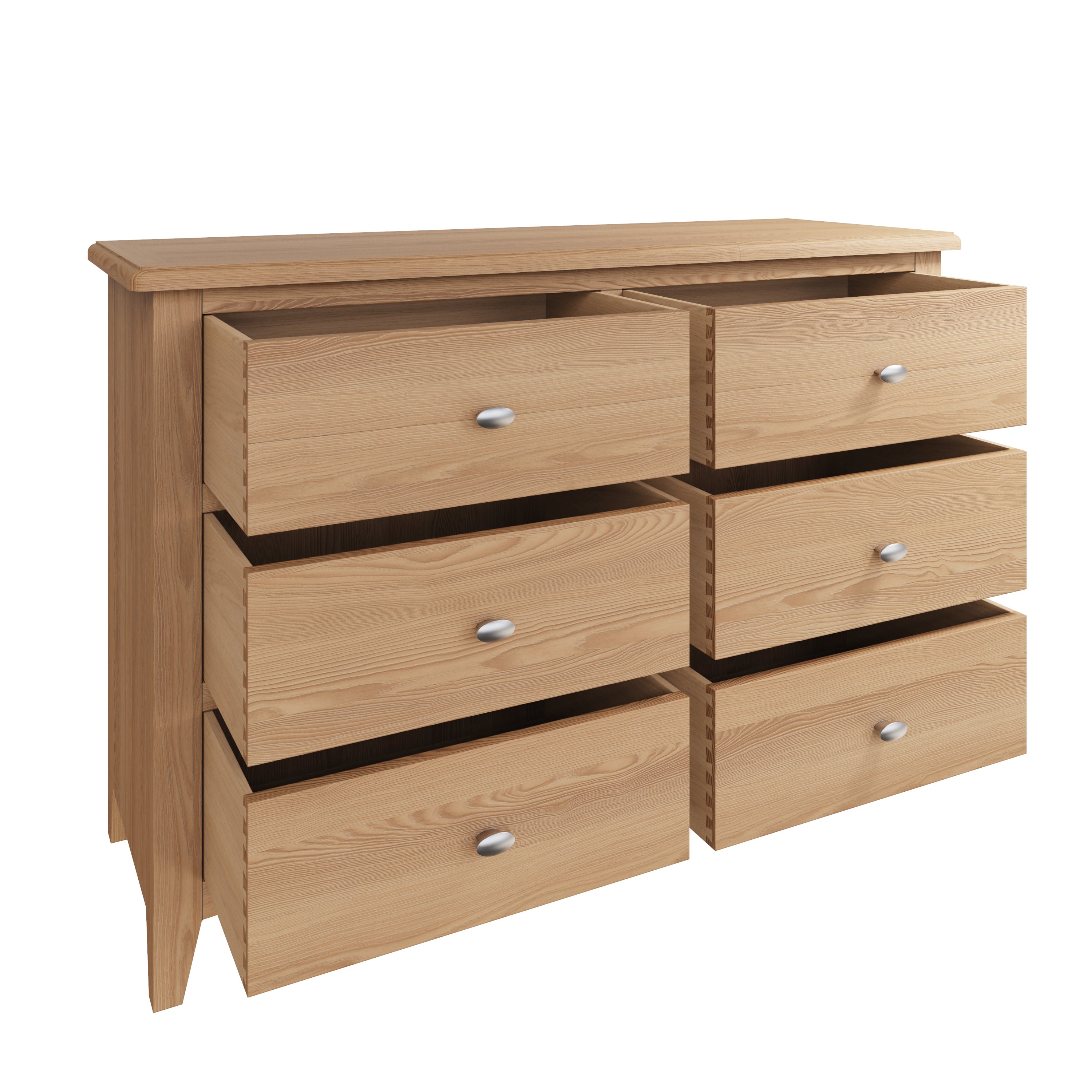 Modena Oak Chest of Drawers - 6 Drawer