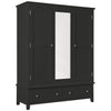 Henley Charcoal Painted Triple Wardrobe - 3 Door