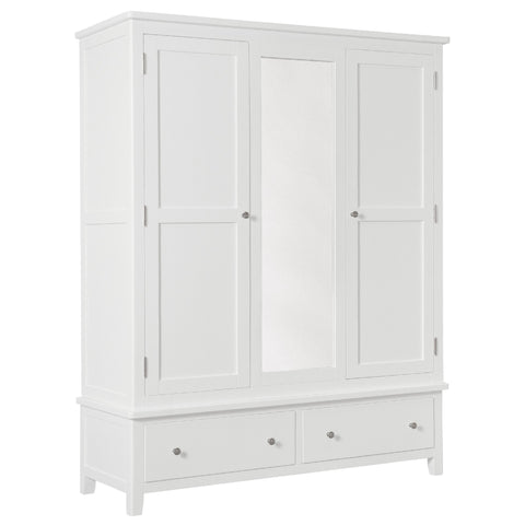 Henley White Painted Triple Wardrobe - 3 Door