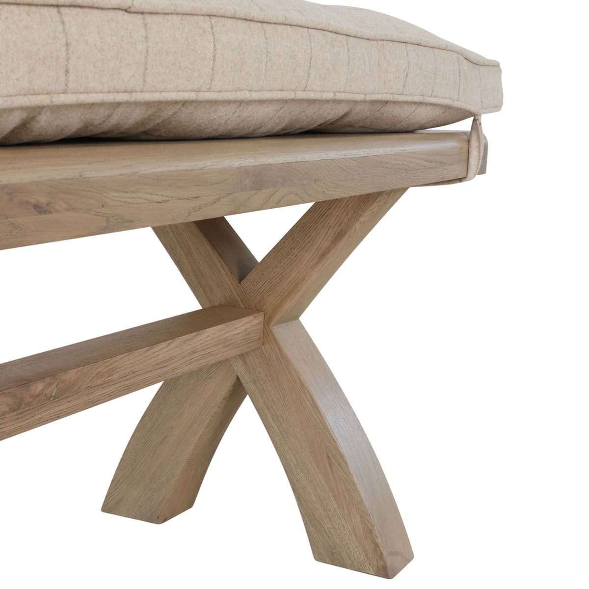 Norfolk Oak - Dining Bench Cushion - Natural Check