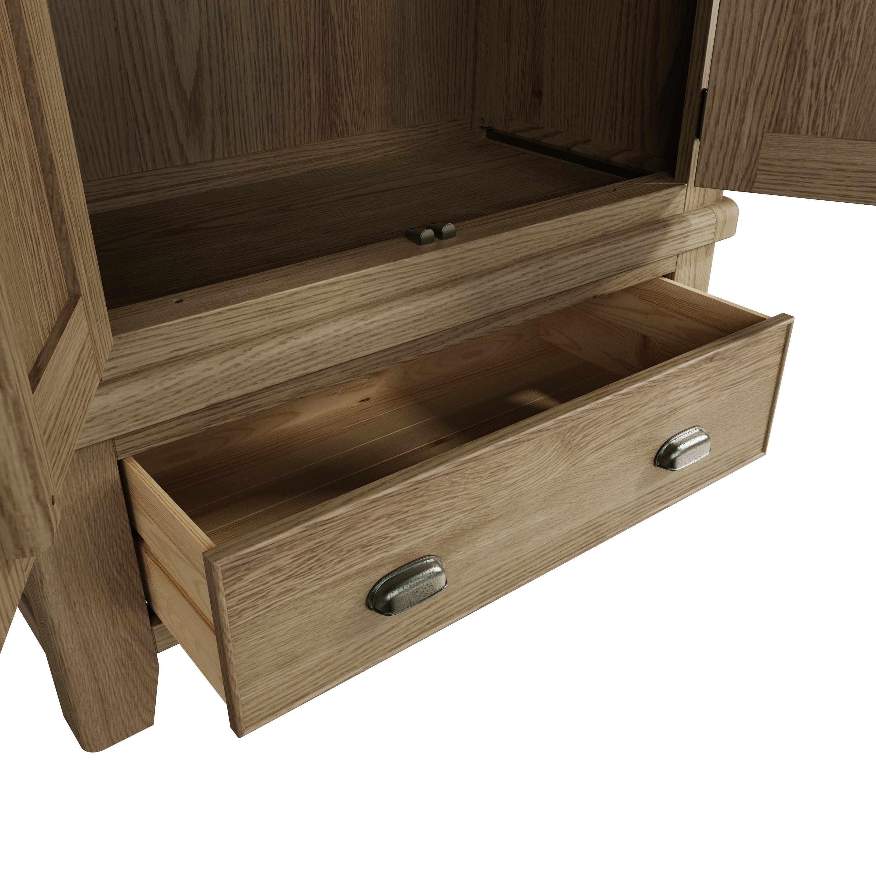 Norfolk Oak Wardrobe - 2 Door with Drawer