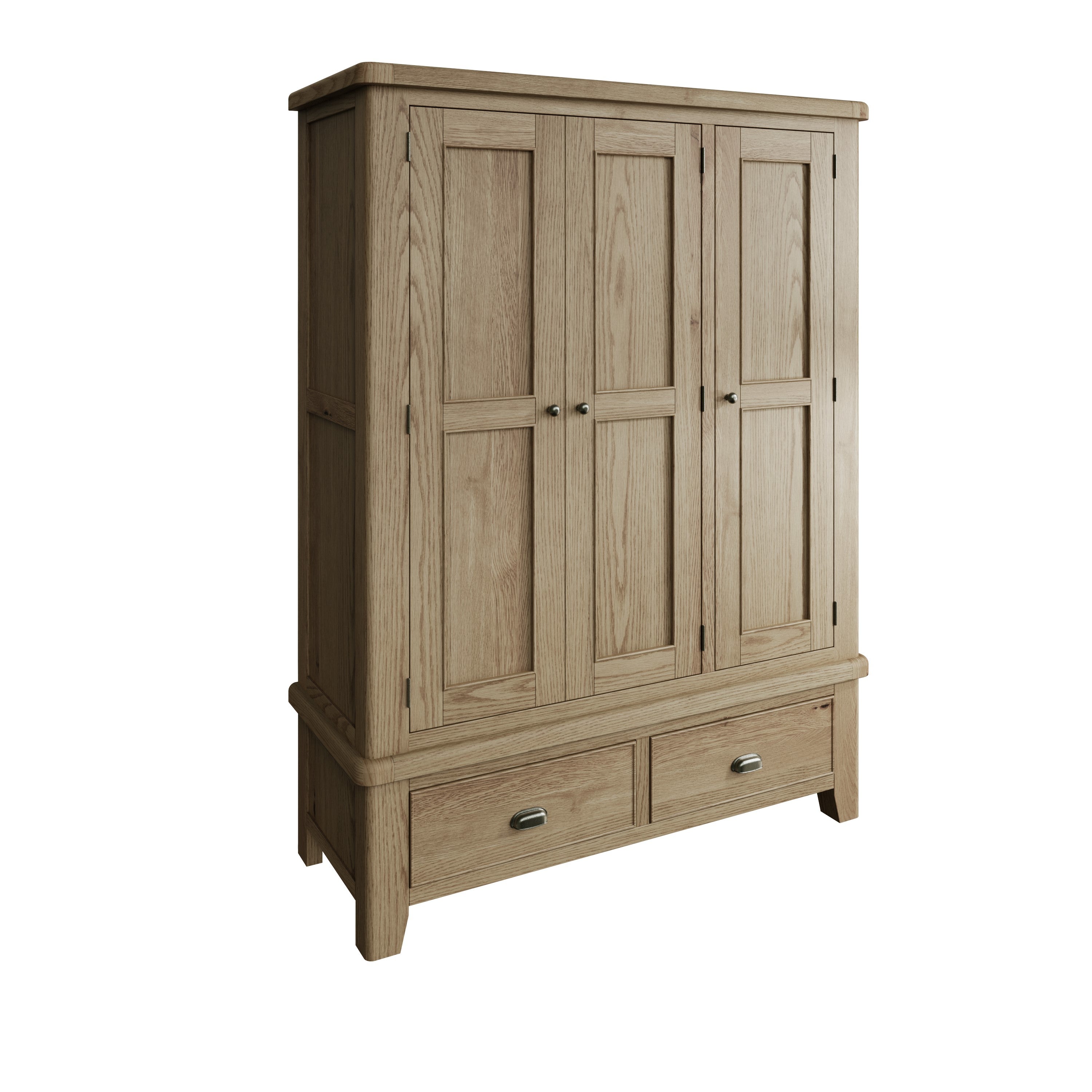 Norfolk Oak Wardrobe - 3 Door with Drawers