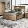Norfolk Oak Bedframe - Wooden Headboard & Drawer Footboard