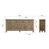 Norfolk Oak Sideboard - 4 Door