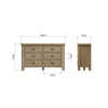 Norfolk Oak Chest of Drawers - 6 Drawer