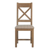 Norfolk Oak Dining Chair - Cross Back with Natural Check Seat
