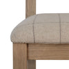 Norfolk Oak Dining Chair - Cross Back with Natural Check Seat