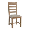 Norfolk Oak Dining Chair - Ladder Back Natural Check Seat