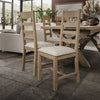 Norfolk Oak Dining Chair - Ladder Back Natural Check Seat