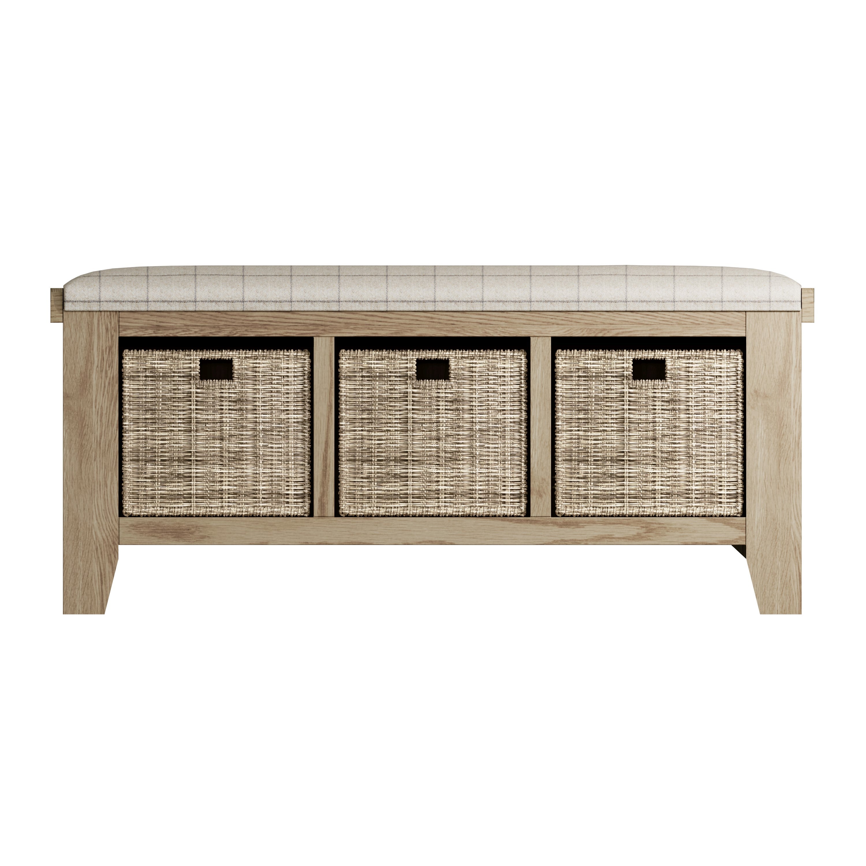 Norfolk Oak Hall Bench Seat - Straight