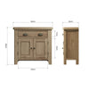 Norfolk Oak Sideboard - 2 Door, 1 Drawer
