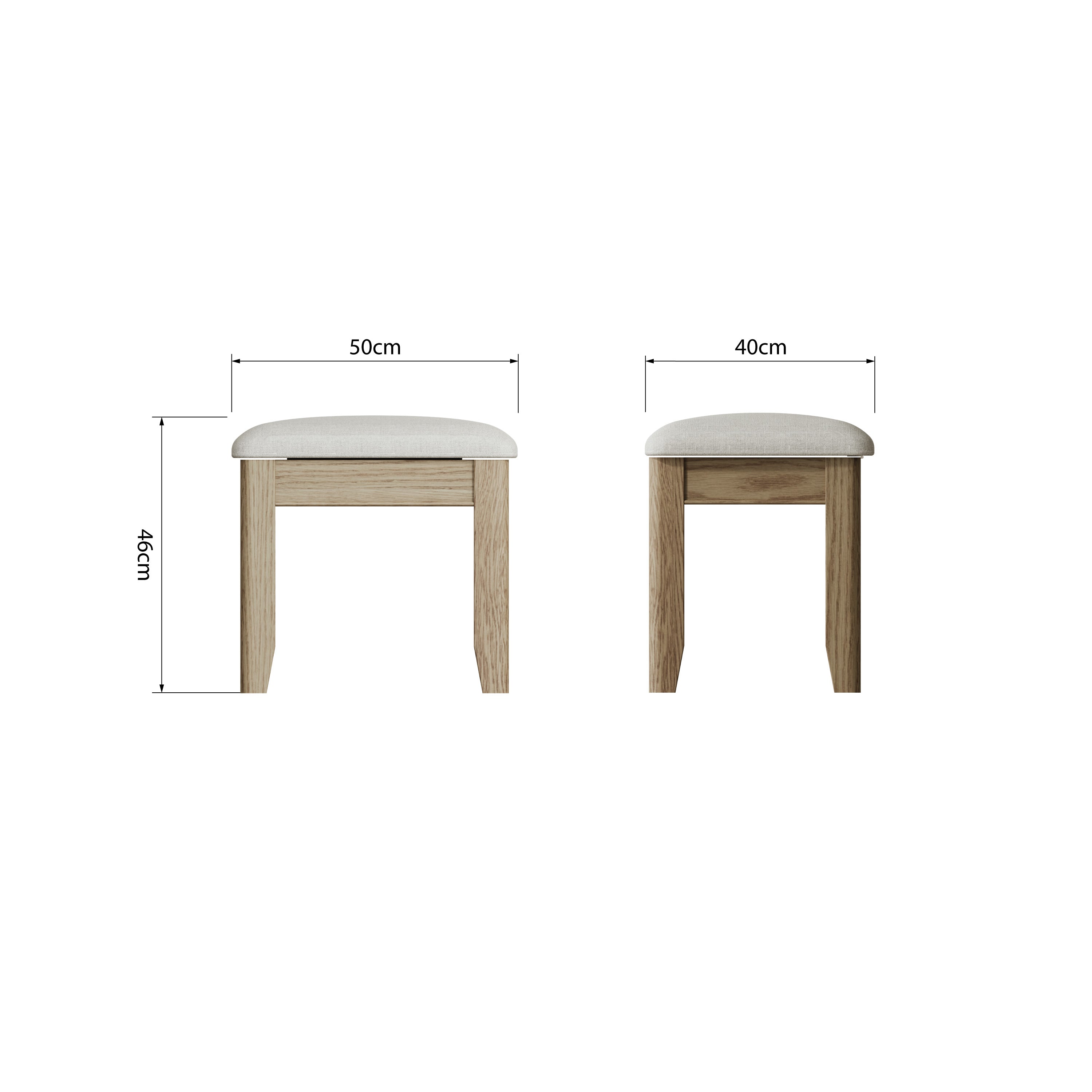 Norfolk Oak Dressing Table Stool