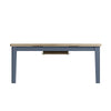 Norfolk Oak & Blue Painted Dining Table - 1.8m Butterfly Extending Table