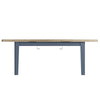 Norfolk Oak & Blue Painted Dining Table - 1.8m Butterfly Extending Table