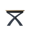 Norfolk Oak & Blue Painted Dining Table - 2.0m Cross Legged Fixed Table