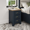 Norfolk Oak & Blue Painted Bedside Cabinet - Large