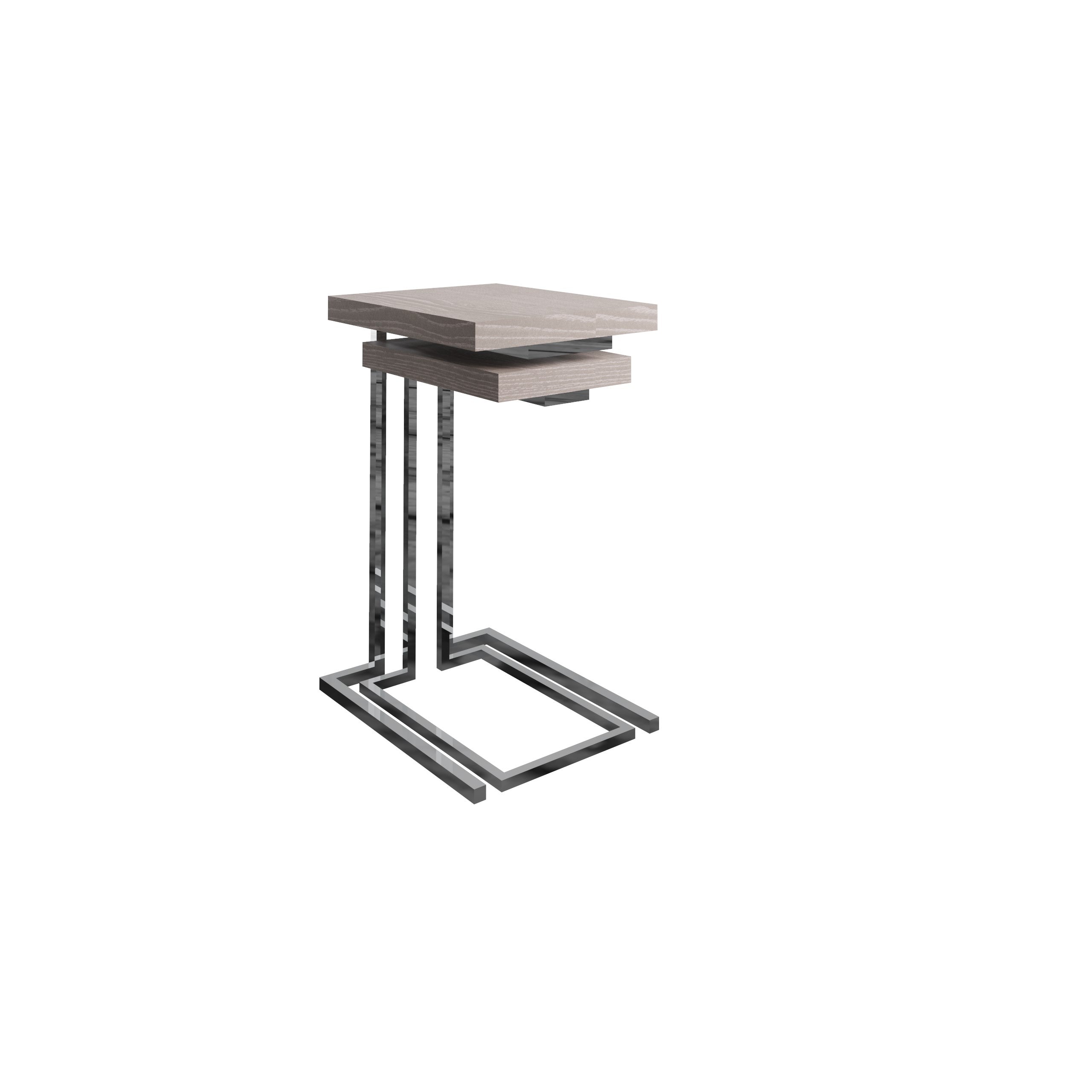 Sloane Oak & Chrome Nest of 2 Tables