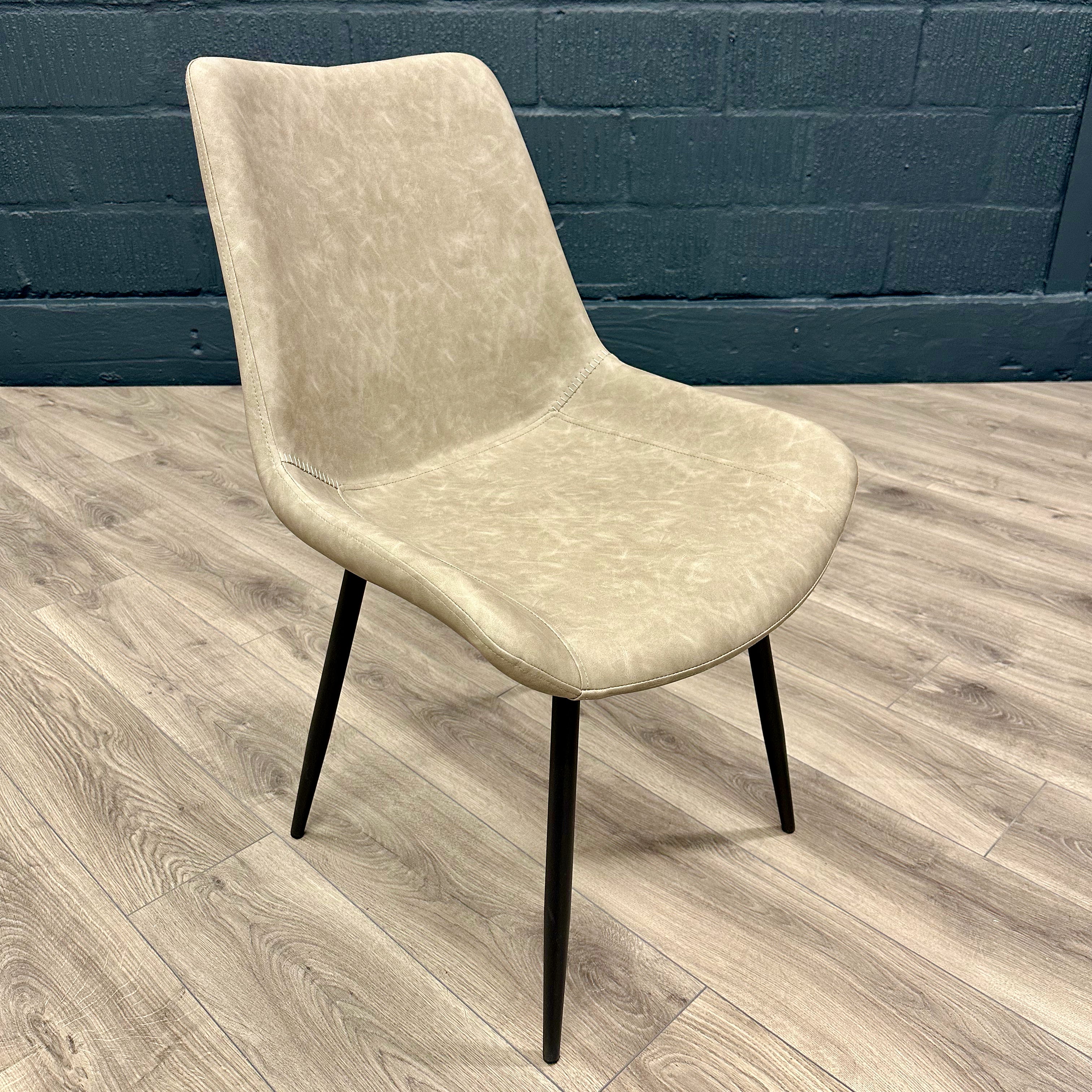 Imperia Industrial - PAIR of Grey Dining Chairs