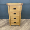 Oakdale Oak - 4 Drawer Narrow Chest