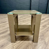 Mocha Gloss & Glass - End Table