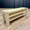 Latte Cream Gloss & Glass - Large TV Unit (140cm)