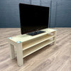 Latte Cream Gloss & Glass - Large TV Unit (140cm)