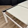 White Gloss & Glass Extending Table, PLUS 4x Chairs