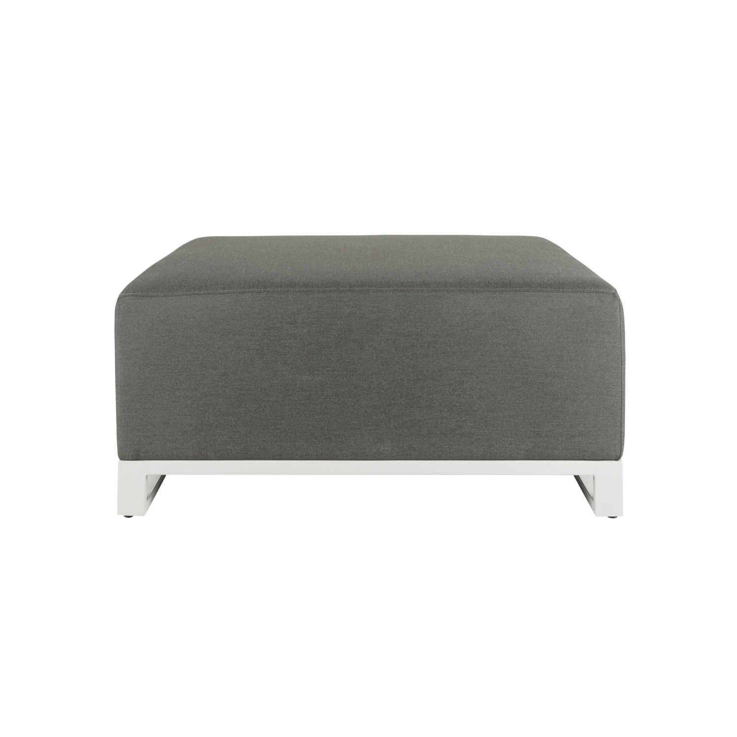 Mambo Del Mar Garden Furniture - Aluminium Chaise Section - Light Grey Fabric, White Frame