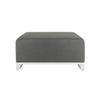 Mambo Del Mar Garden Furniture - Aluminium Chaise Section - Light Grey Fabric, White Frame