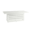 Mambo Santorini Garden Furniture - Aluminium Rectangular Dining Table - White with Patterned Top