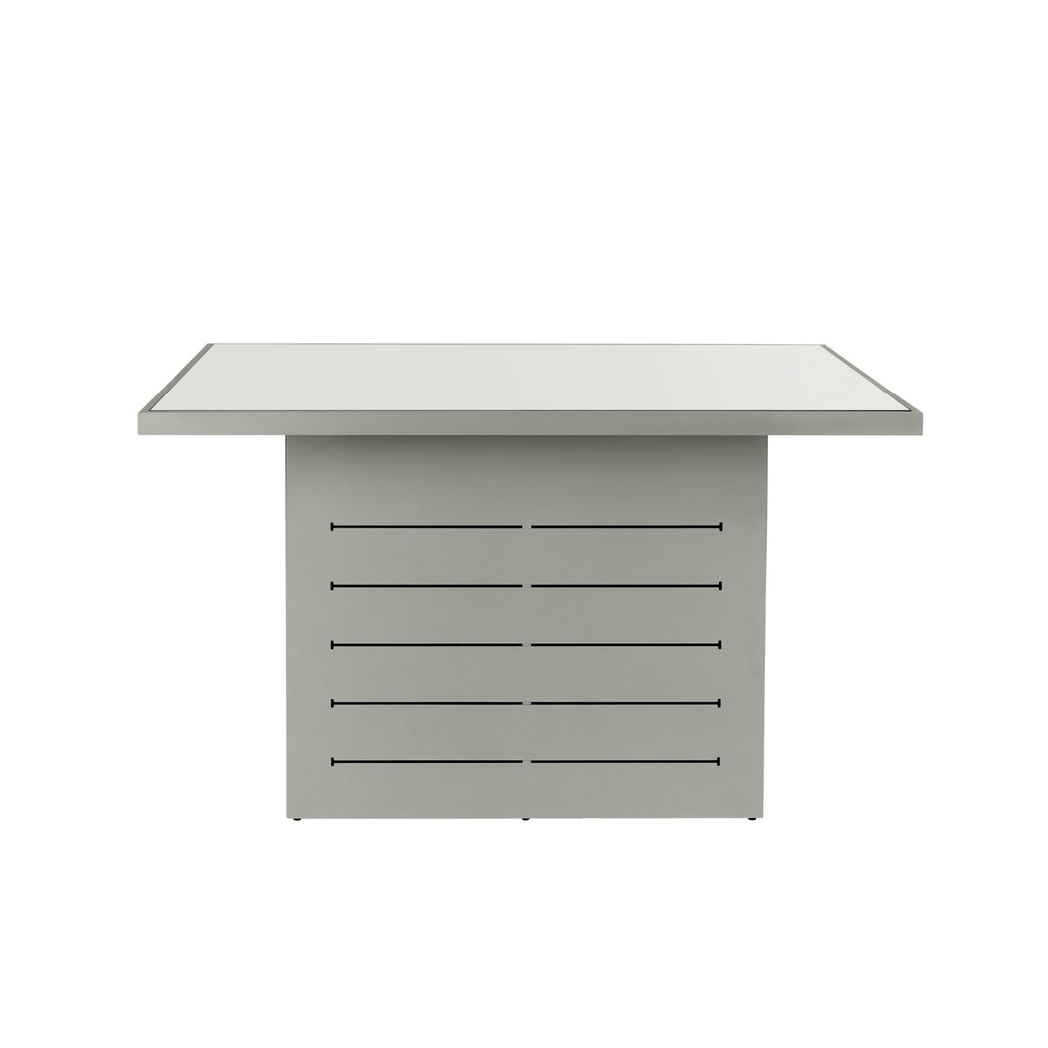Mambo Santorini Garden Furniture - Aluminium Bar Table - Grey with Plain Top