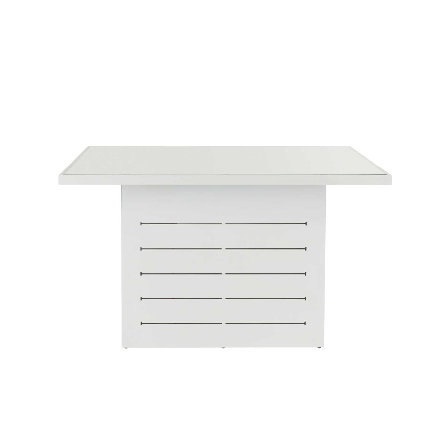 Mambo Santorini Garden Furniture - Aluminium Bar Table - White with Plain Top