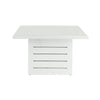Mambo Santorini Garden Furniture - XL, Aluminium Square Dining Table - White with Plain Top