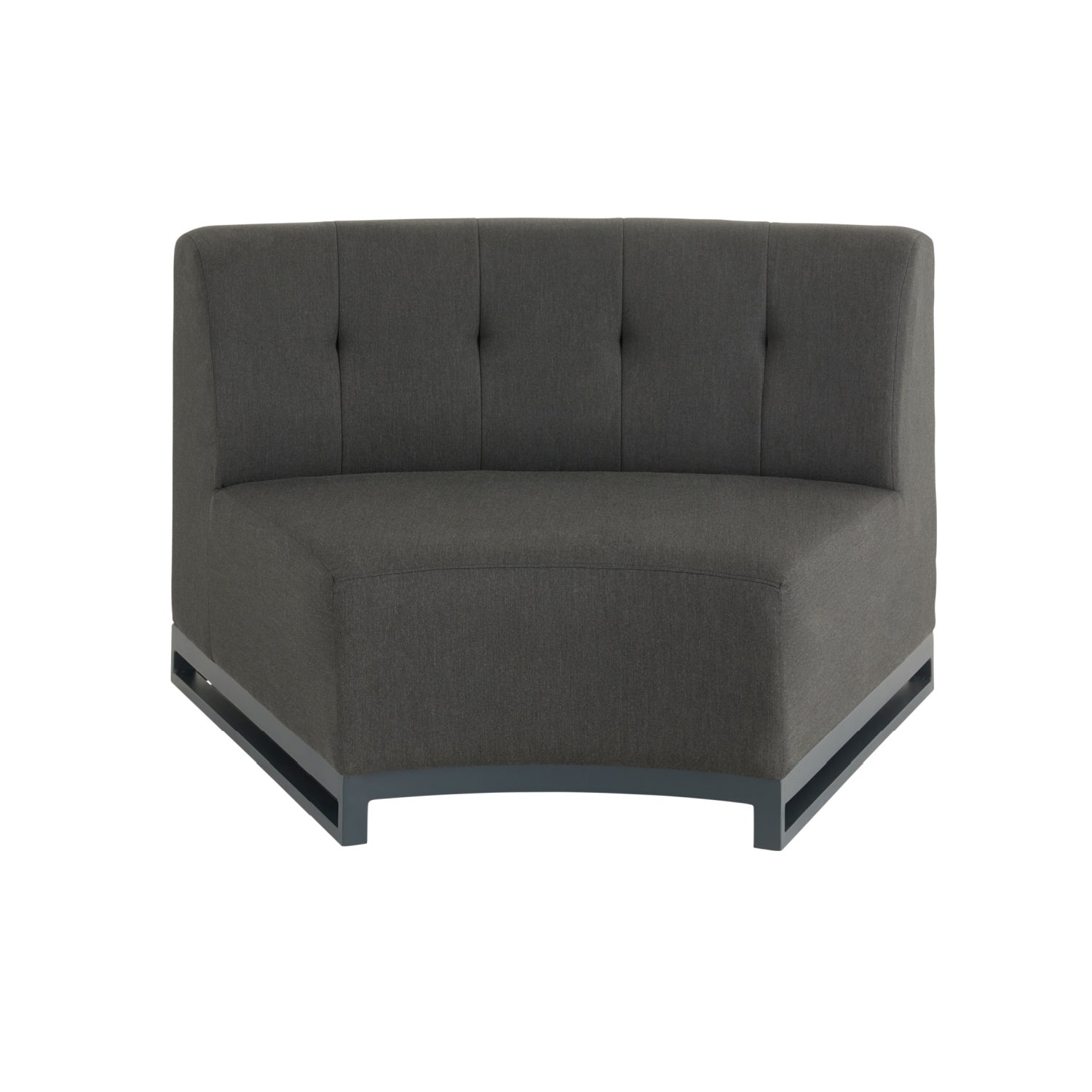 Mambo Cove Garden Furniture - Aluminium Curved 4 Seater Sofa - Dark Grey