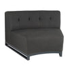 Mambo Cove Garden Furniture - Aluminium Curved 4 Seater Sofa - Dark Grey