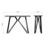 Mint Collection - Salerno Console Table - Matt Dark Grey