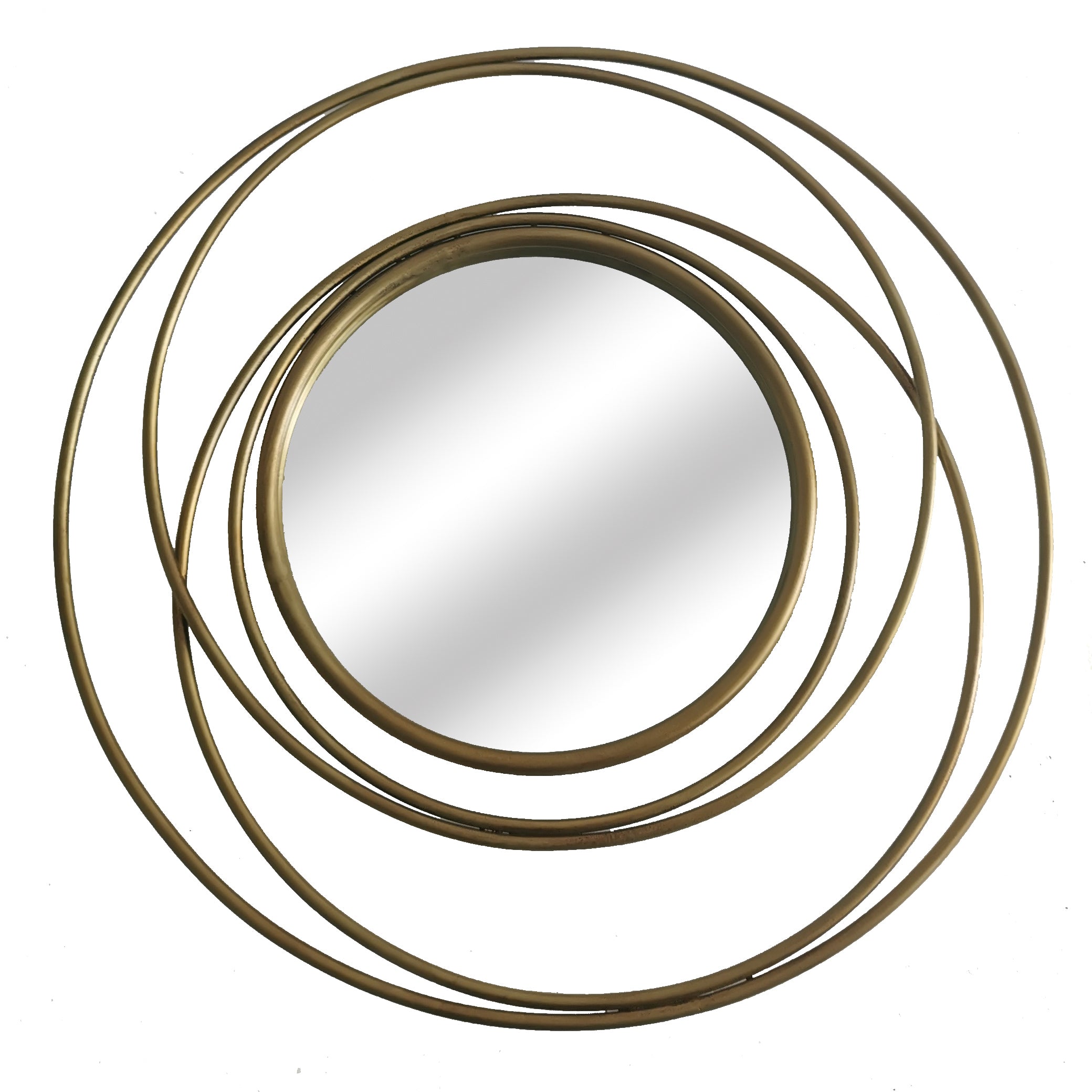 Mirror Collection Satin Gold Iron Framed Mirror - MIR39