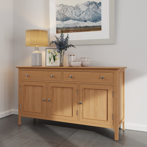 Rimini Oak Sideboard - 3 Door