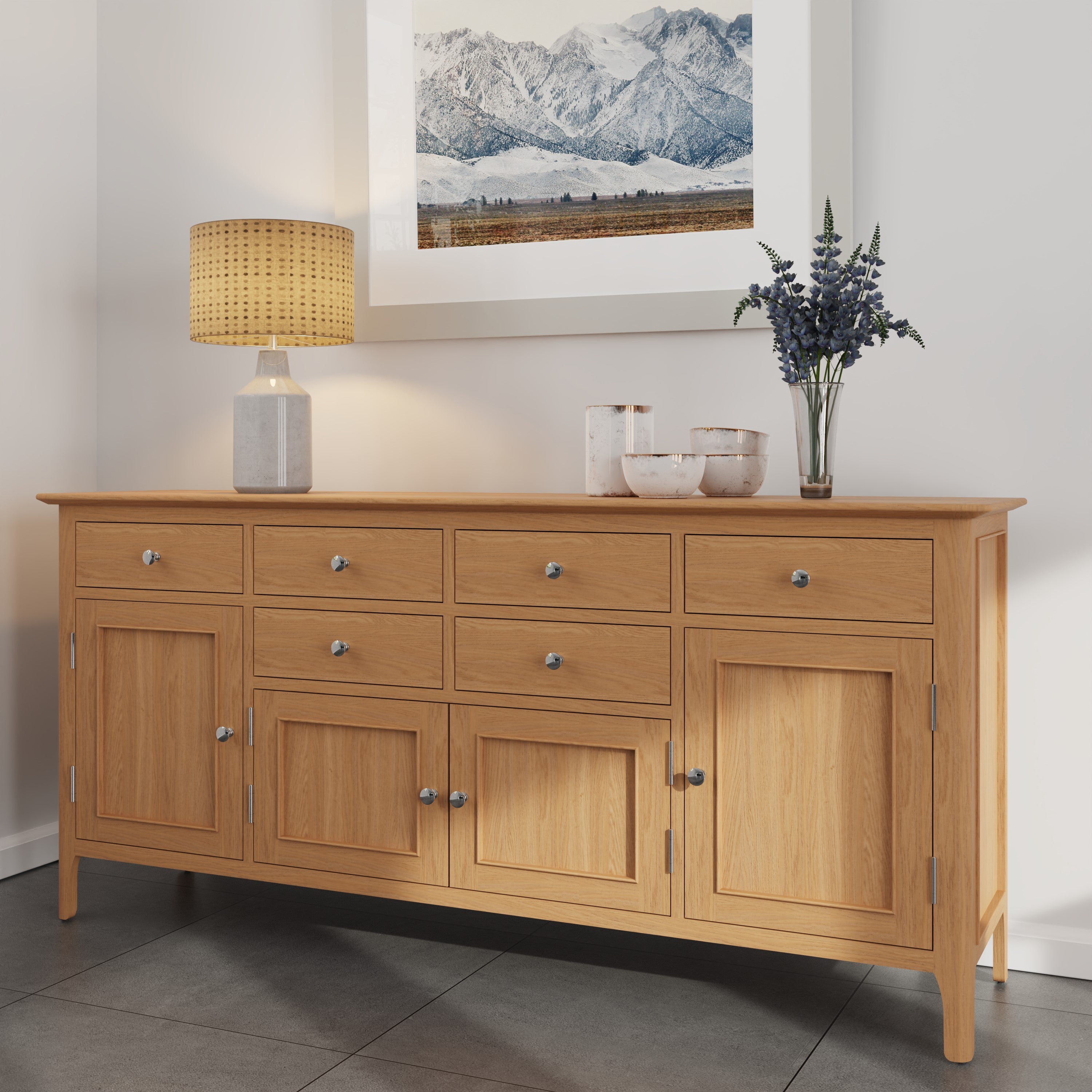 Rimini Oak Sideboard - 4 Door