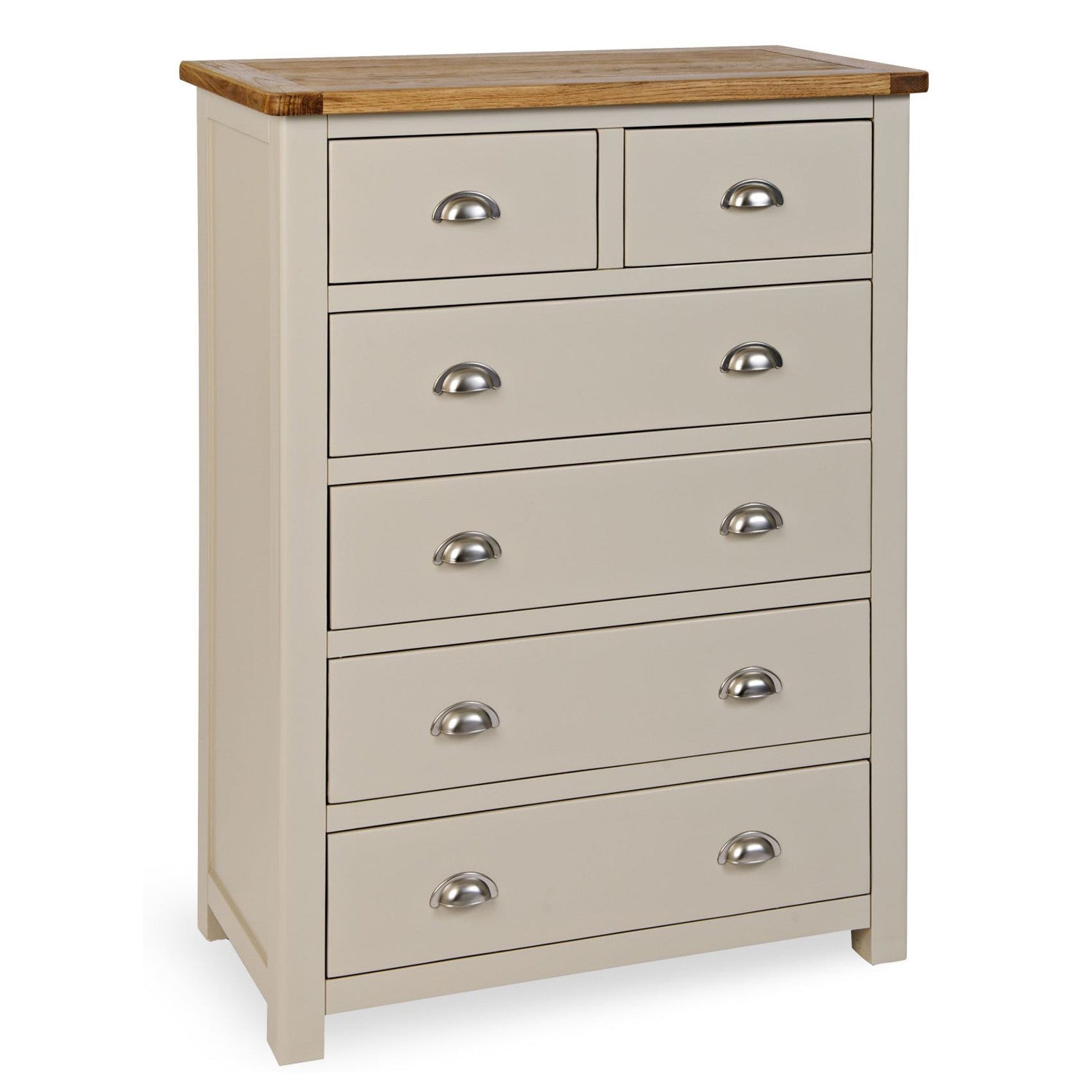 Portland Oak and Painted 2+4 Chest of Drawers