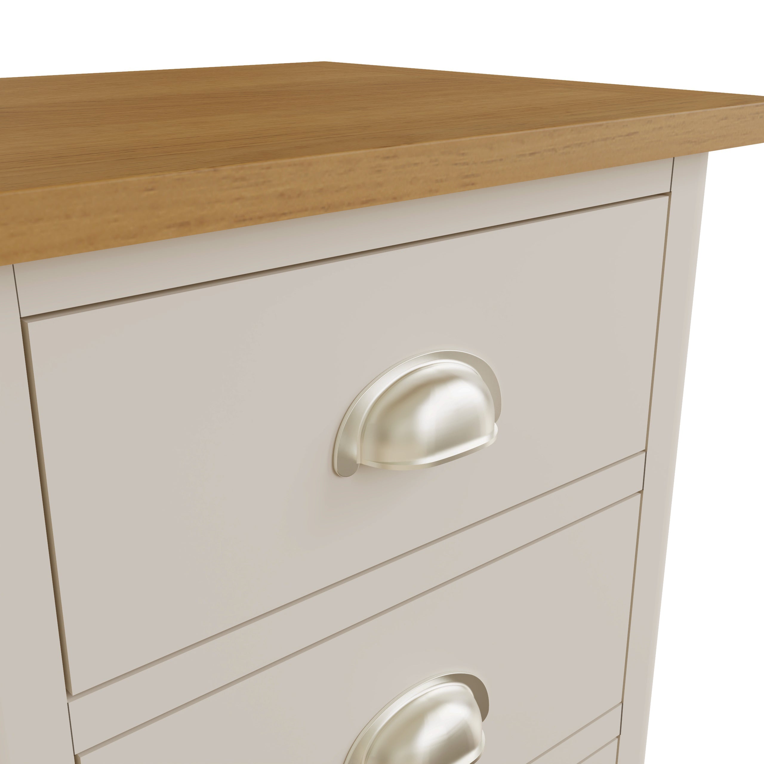 Oregon Oak & Stone Painted Bedside - Large