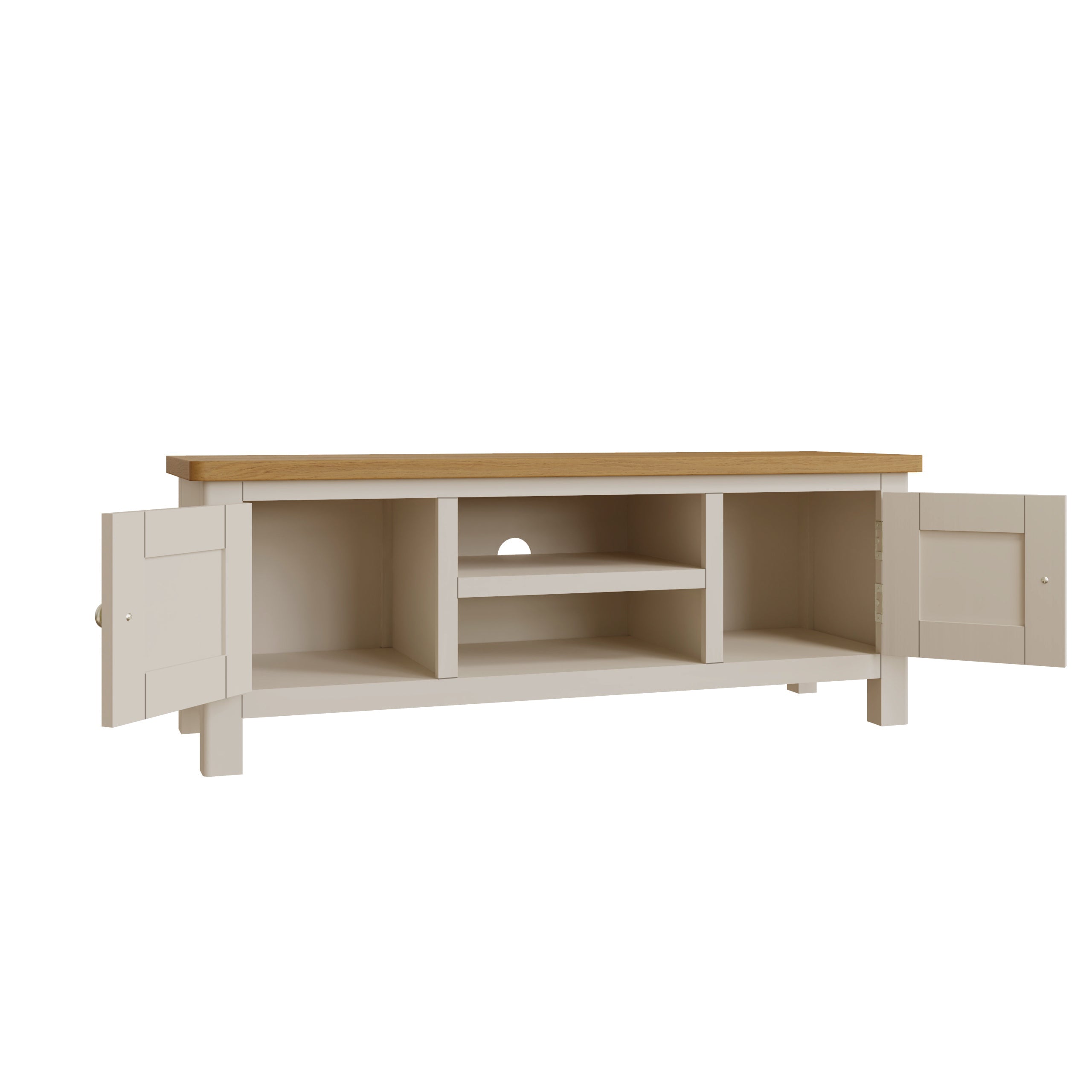 Oregon Oak & Stone Painted TV Unit - Large