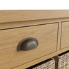 Oregon Oak Sideboard - 3 Drawer 6 Baskets