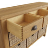 Oregon Oak Sideboard - 3 Drawer 6 Baskets