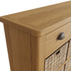 Oregon Oak Sideboard - 3 Drawer 6 Baskets
