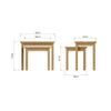 Oregon Oak Nest of Tables - 2 Nest