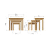Oregon Oak Nest of Tables - 3 Nest
