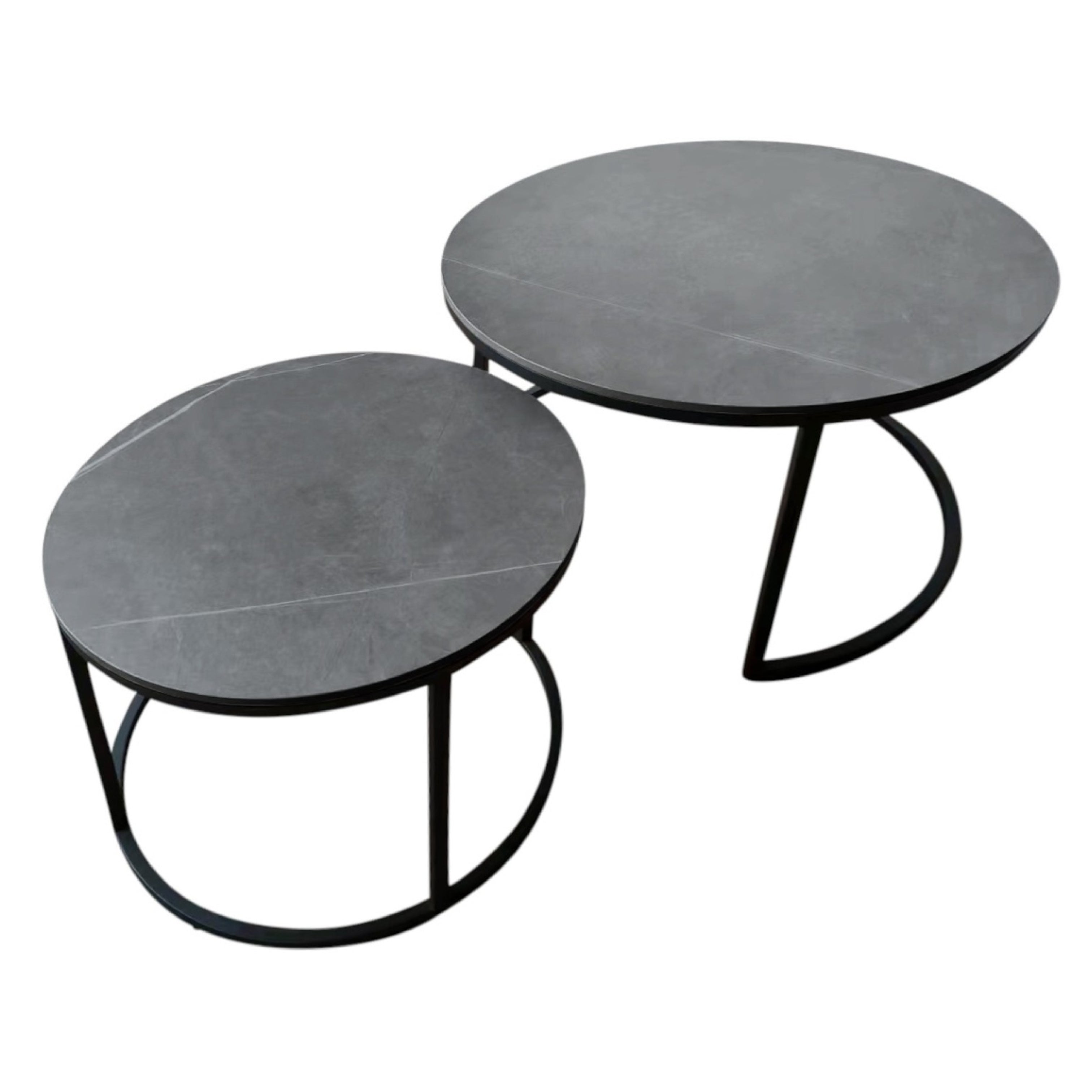 Zeus Round Nest of 2 Coffee Tables
