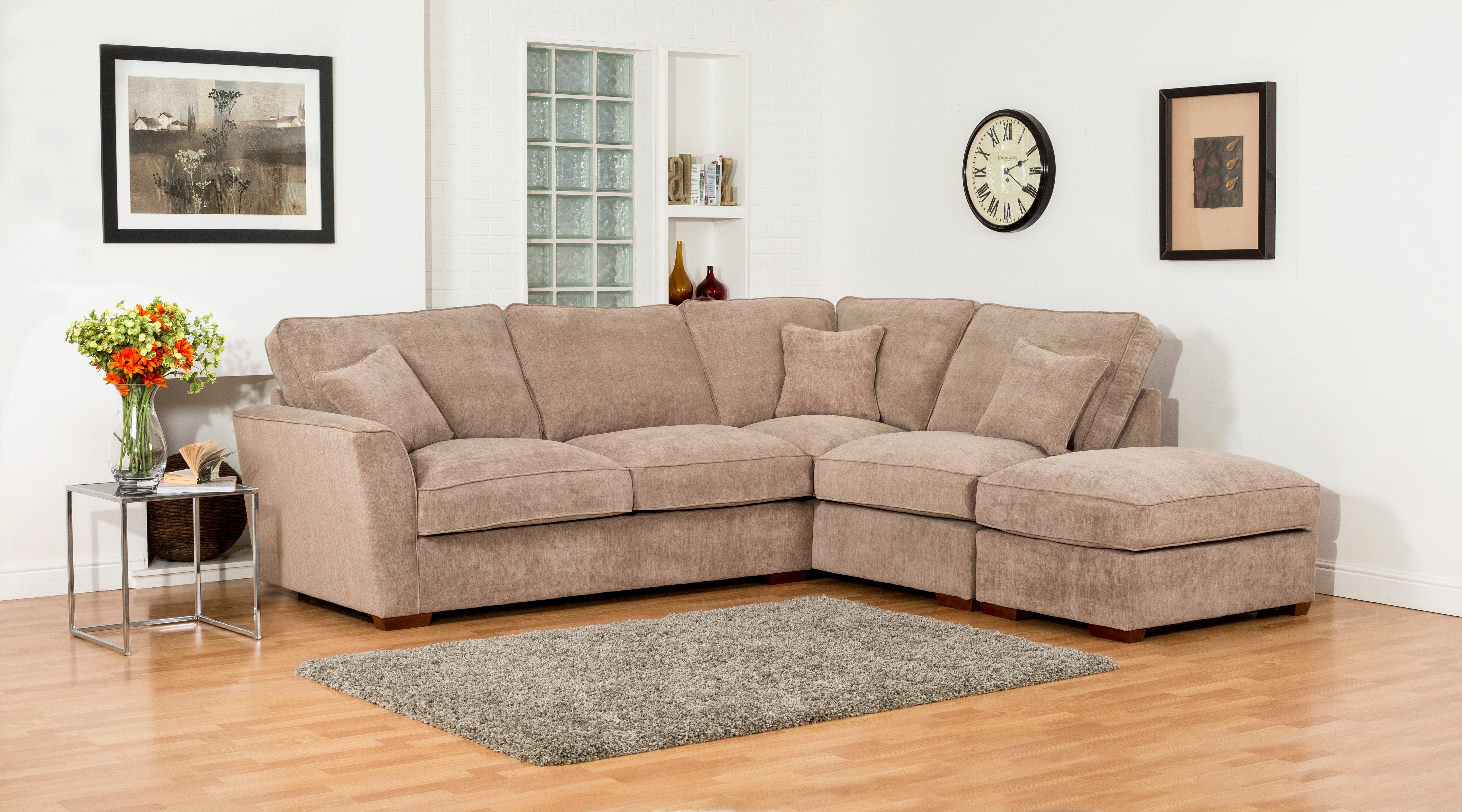 Fantasia Sofa - 2 Corner 1 With Stool (Standard Back)