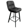 Paloma Bar Stool - Charcoal Grey Velvet